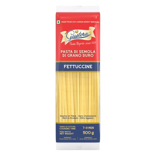 Gustora fettuccine, 100% durum wheat semolina pasta, 500 g